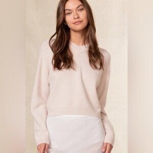 Naked Cashmere soft tea rose pink blush sweater 100% cashmere